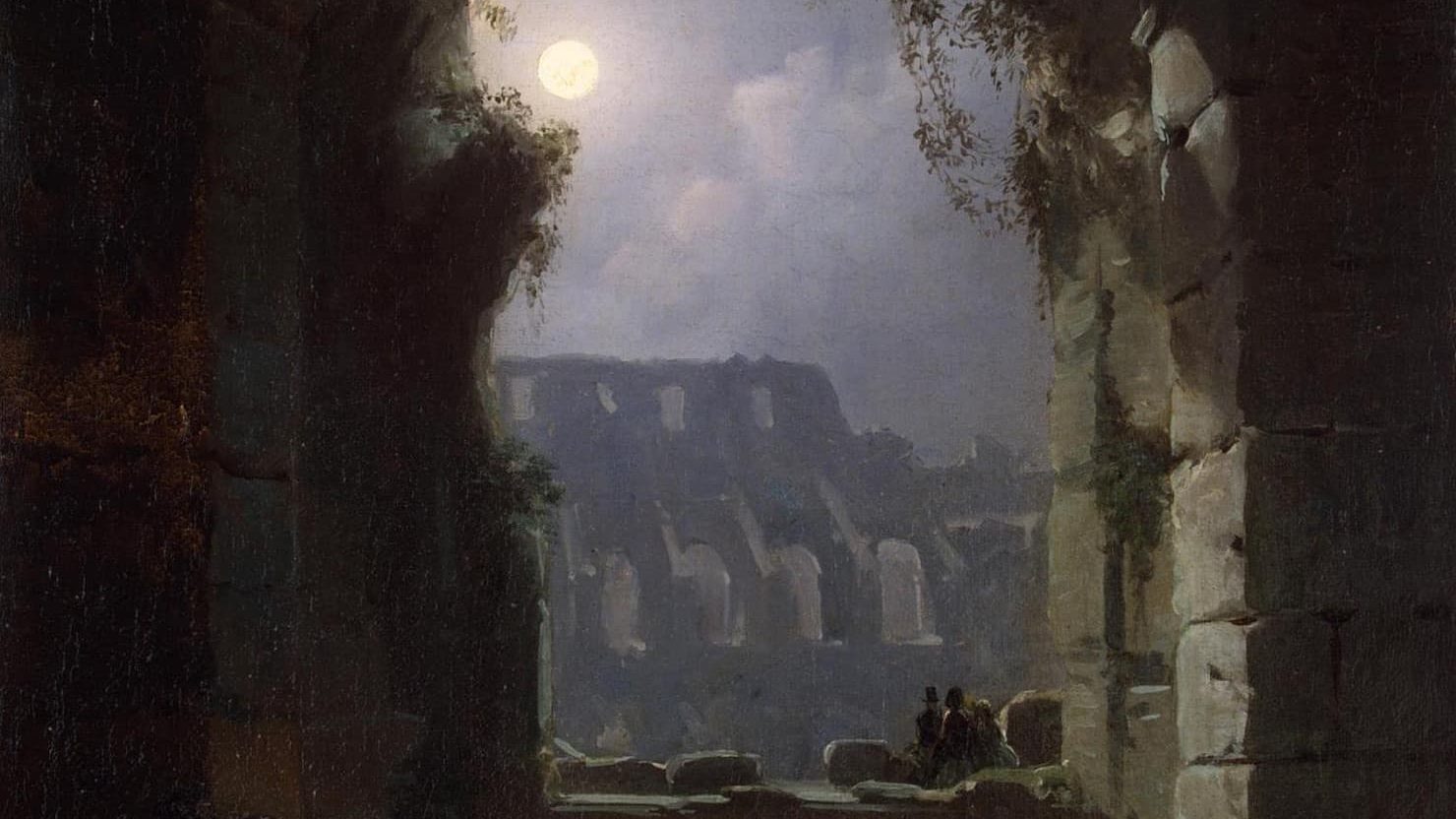 Colosseo abbandonato dipinto da Franz Ludwig Catel
