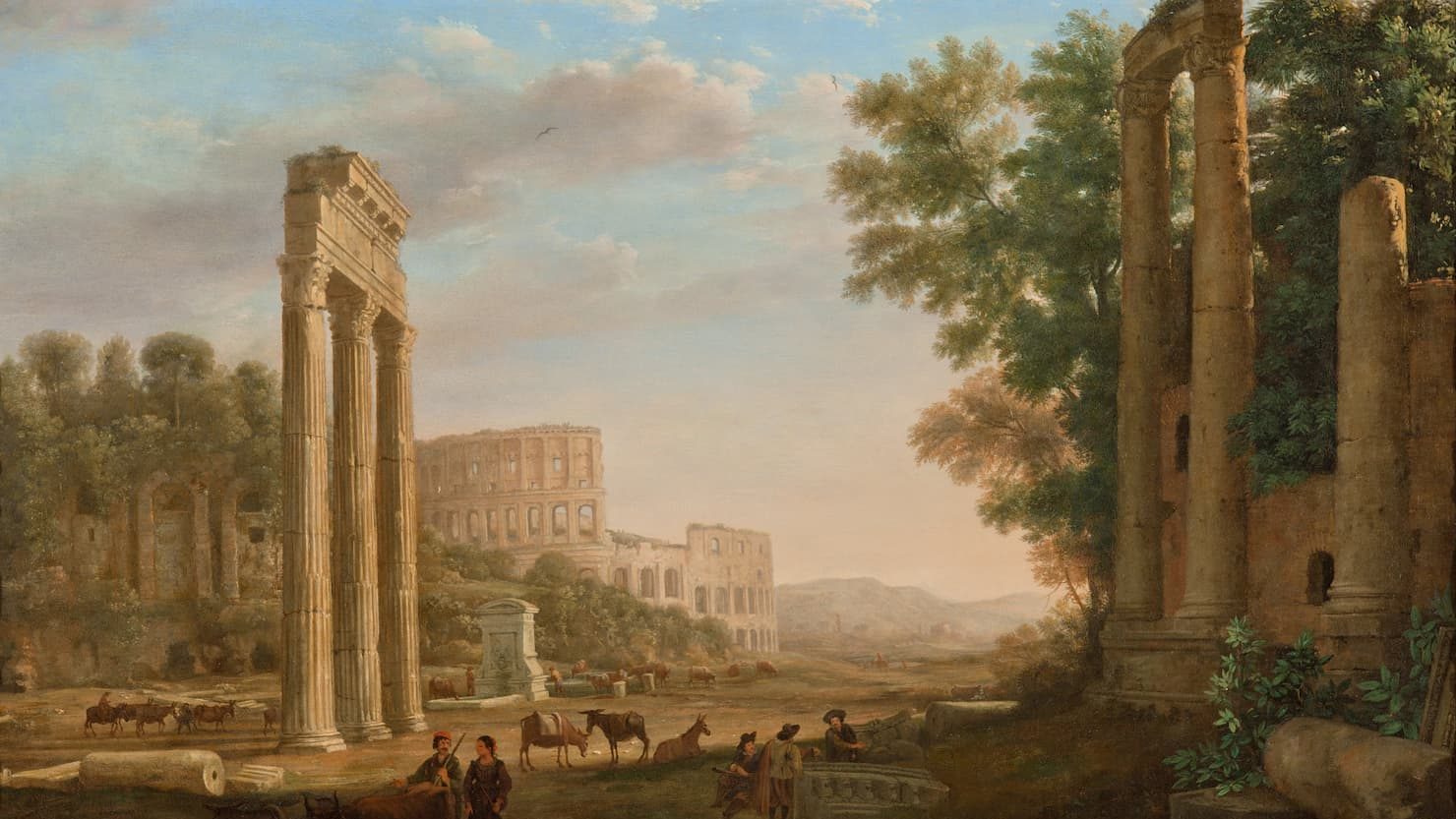 Capriccio con rovine del Foro Romano, dipinto di Claude Lorrain