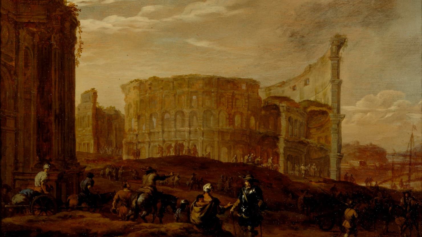 Arco di Costantino e Colosseo dipinti da Jacob van der Ulft
